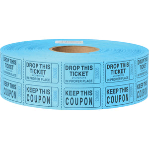 Double Raffle Ticket Blue, Event Supply 2000 per Roll