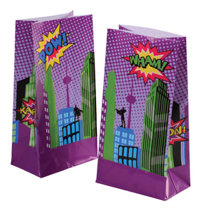 Superhero Paper Party Favor Bags (pack of 12)