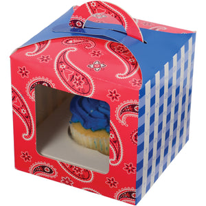 Bandana Cupcake Box Party Supply (1 Dozen)