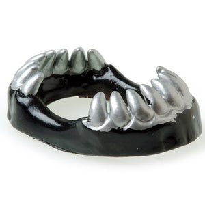 Silver Scary Teeth Costume Accessory (One Dozen)