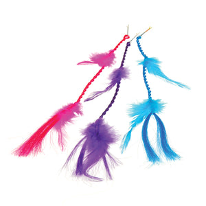 Neon Feather Hair Clips Beauty Accessory (1 Dozen)