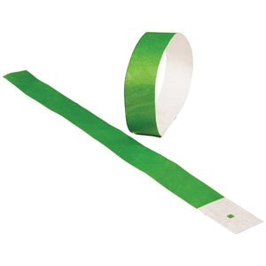 Adhesive Event Bands Green (pack of 100) - Carnival Supplies