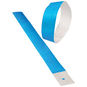 Adhesive Event Bands Neon Blue Party Accessory (pack of 100)