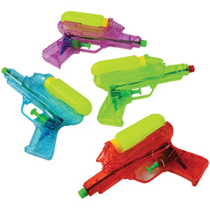 Transparent Squirt Guns W/Tank Toy Set (pack of 12)