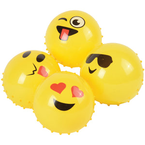 Emoji Knobby Balls 5 inch (1 Dozen) - Party Themes