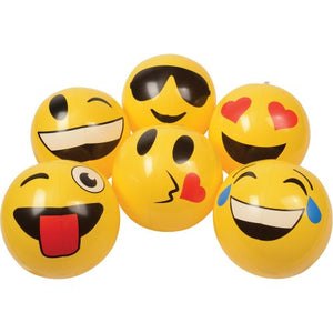 Emoticon Inflatable Balls 12 inch (1 Dozen) - Party Themes