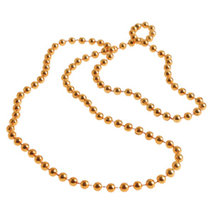 Metallic Bead Necklaces, Orange Party Favor (one dozen)