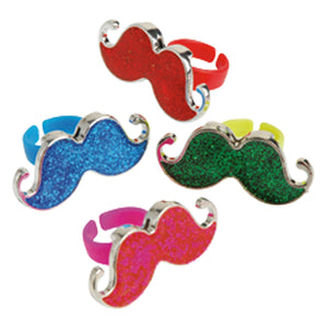 Moustache Rings 48 Pieces (Box) - Party Themes