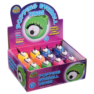 Popping Eyeball Rings (one dozen) - Costumes and Accessories