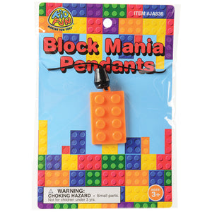 Block Mania Pendant Necklaces (pack of 12) - Party Themes