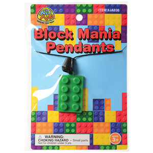Block Mania Pendant Necklaces (pack of 12) - Party Themes