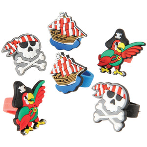 Pirate Rubber Rings (pack of 12) - Party Themes