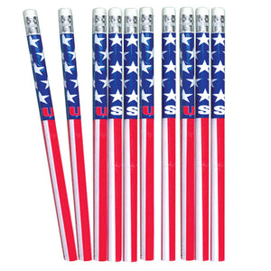 4th Of July Patriotic Pencils (One Dozen) - Holidays