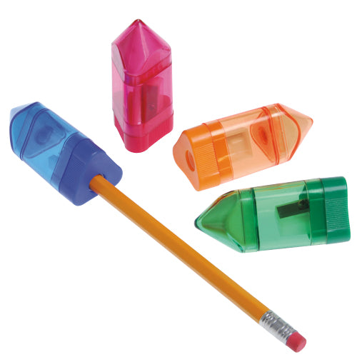 US Toy Lm194 Pencil Shaped Eraser & Sharpeners, 24, Assorted