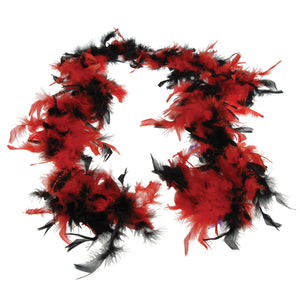 Red-Black Feather Boa Costume Accessory
