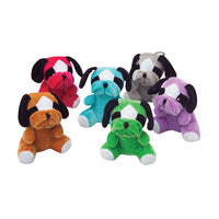 Plush Multicolor Bull Dogs (1 Dozen)