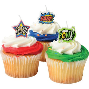Superhero Candle Set Party Favor (Pack of 6)