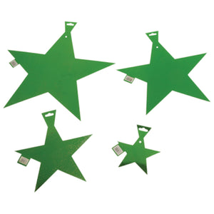 12 Inch Foil Star - Green Party Decoration (One Box)
