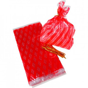 Candy Cane Stripe Cello Bags (1 Dozen) by US Toy