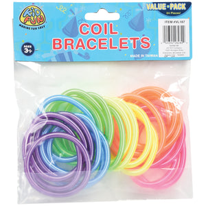 Coil Bracelets Party Favor - 24 Pieces