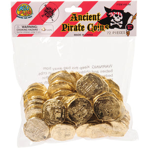 Ancient Pirate Coins Novelty - 72 Pieces