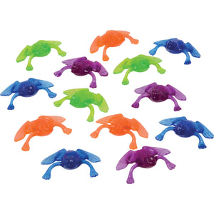 Neon Transparent Frogs - Toy 72 Pieces