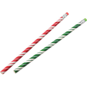 Candy Cane Stripe Pencils Party Favor (1 Dozen)
