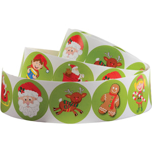Christmas Sticker Roll Party Favor