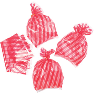 Candy Cane Stripe Cello Bags Party Favor (1 Dozen)